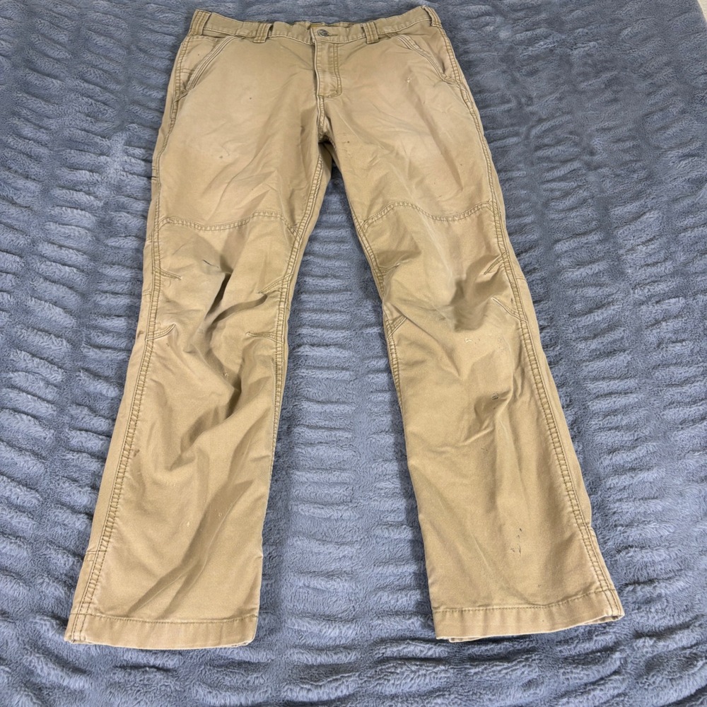 Carhartt Full Swing Relaxed Fit Utility Work Pants Tan Khaki 34x32 (Fits 35x28)